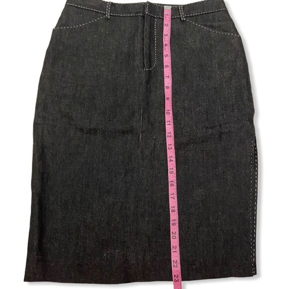 Vintage Ralph Lauren Collection Purple Label Black Linen Skirt - Picture 11 of 13